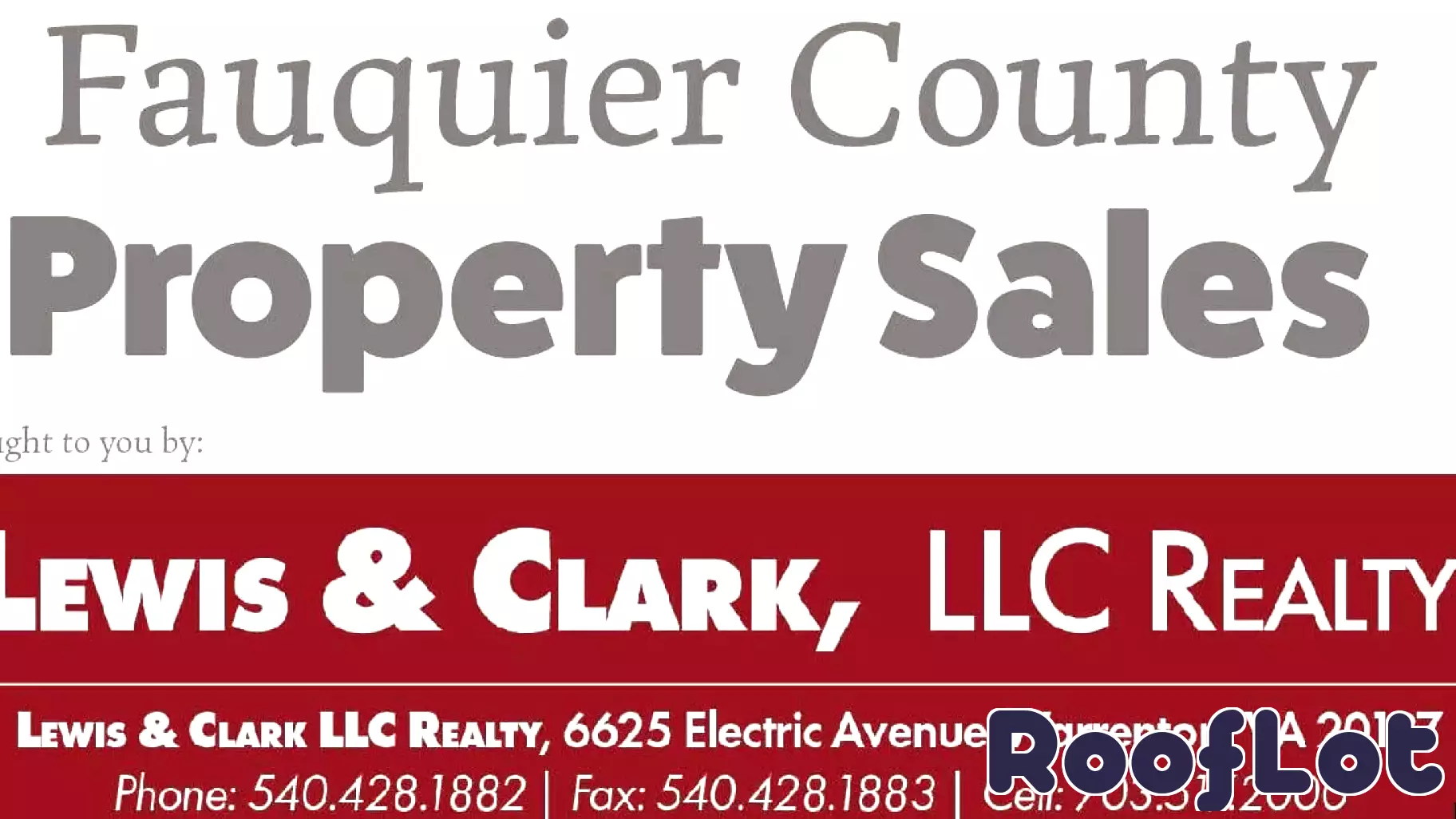 Recent Property and Land Sales in Warrenton and Fauquier County, Virginia